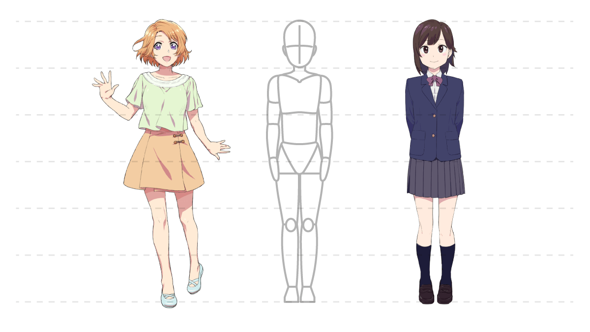 6頭身の素体からキャラクターを描こう