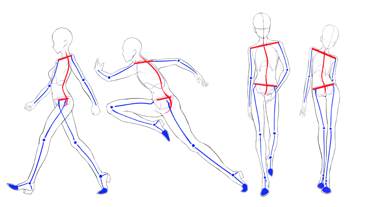 印刷可能 歩く イラスト 描き 方